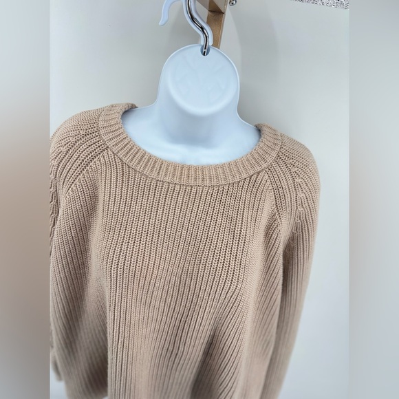 JENNI KAYNE Cotton Fisherman Crewneck Sweater Womens Size 1X Minimalist - Picture 9 of 10